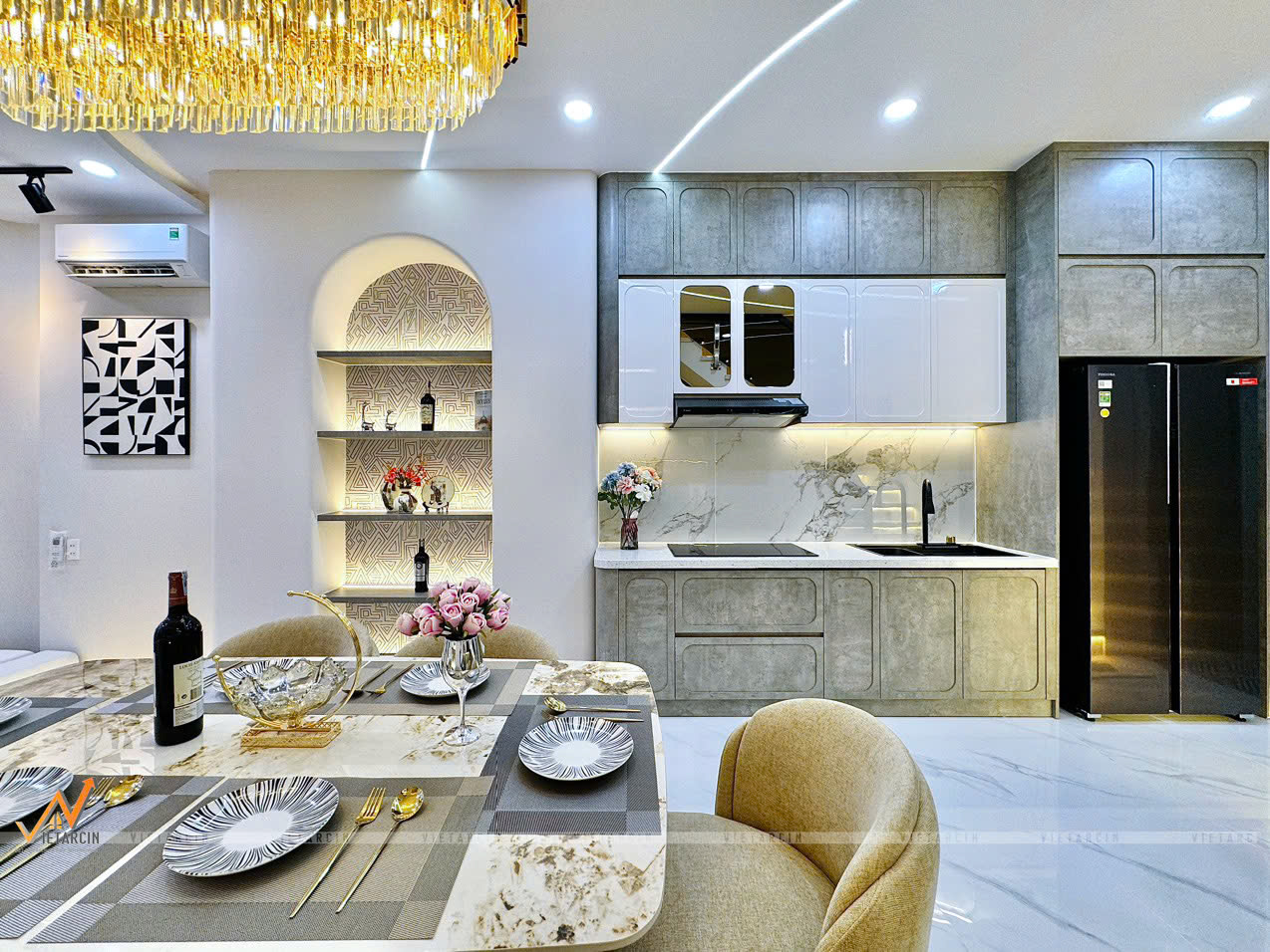 Hình ảnh thực tế khu vực bếp sau thi công