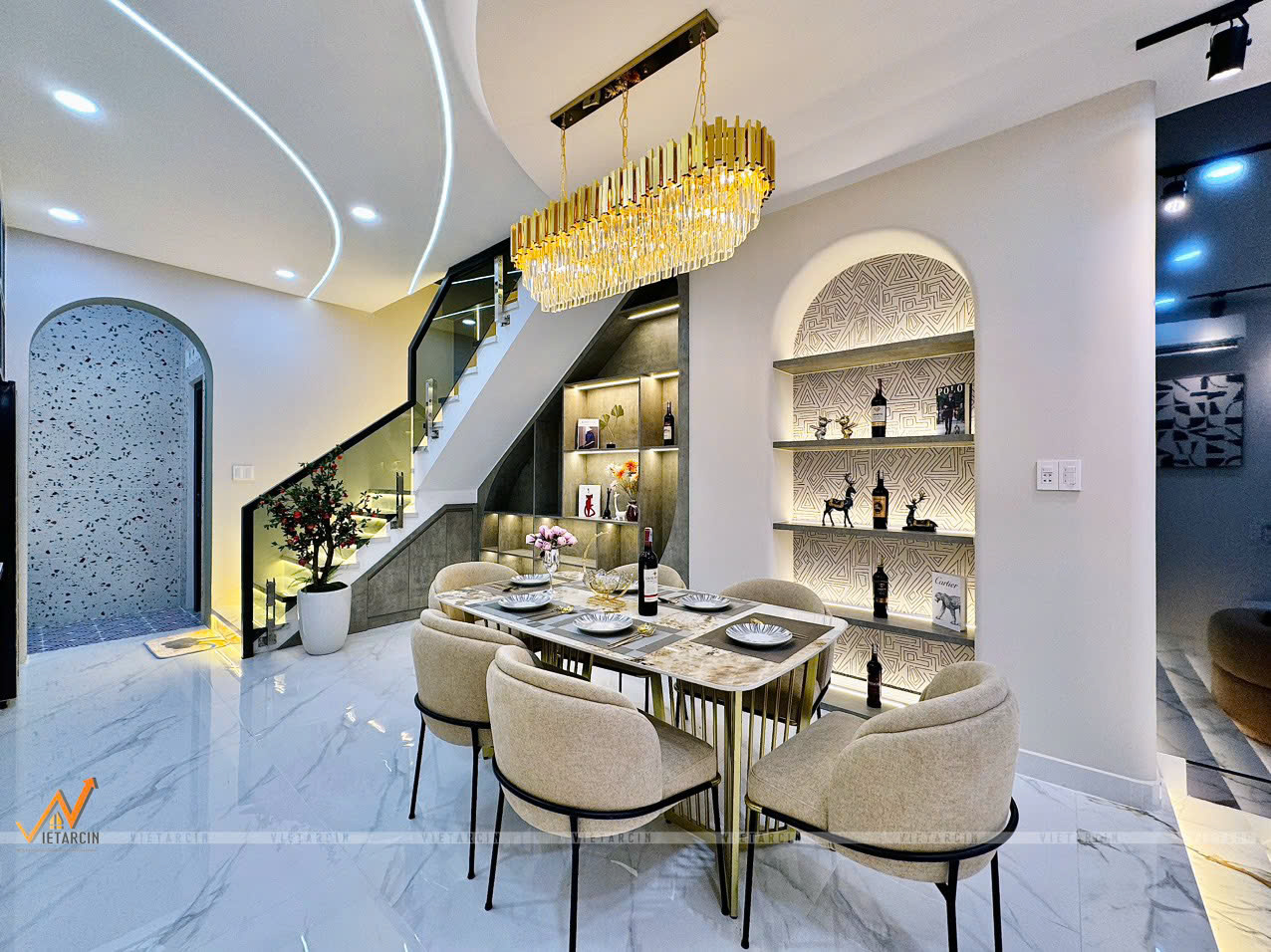 Hình ảnh thực tế khu vực phòng ăn sau thi công