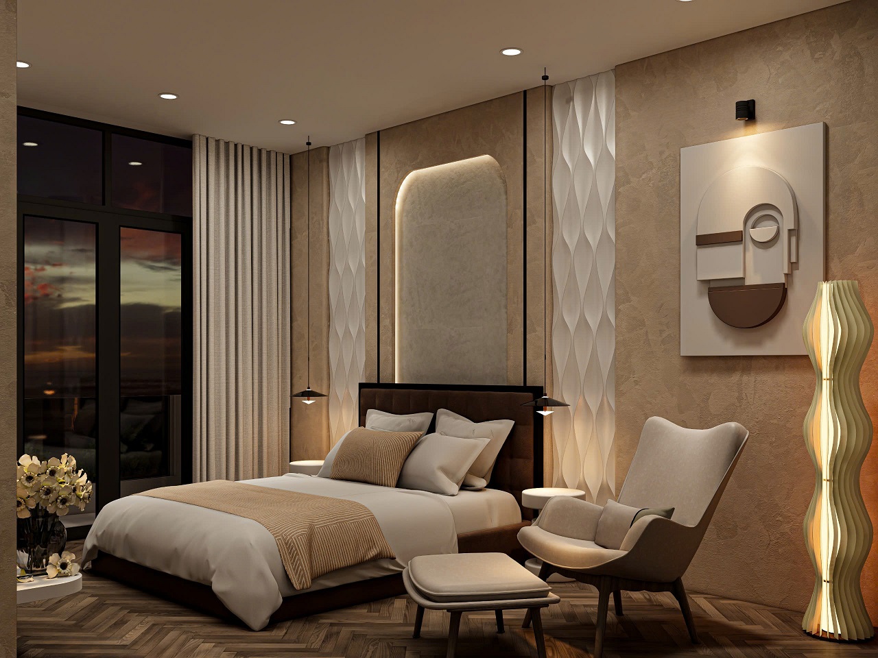 Mẫu thiết kế nội thất phòng khách sạn