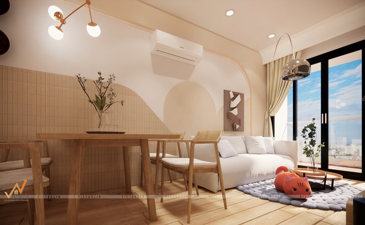 Mẫu thiết kế nội thất căn hộ chung cư chị Hằng