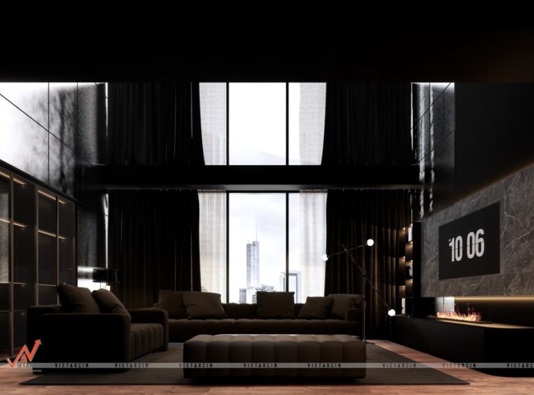 Mẫu thiết kế phòng khách Penthouse Quận 7