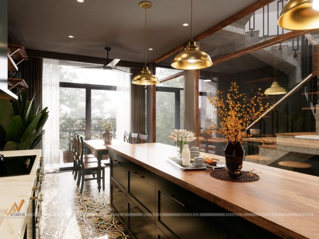 Dự án thiết kế nội thất trọn gói - văn phòng Trustart 5 Hình ảnh dự án thiết kế phòng bếp văn phòng Trustart