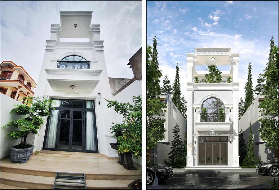 Cải tạo nhà phố cũ: 9 Ý tưởng cải tạo & hạng mục thi công 14 Cải tạo nhà phố tân cổ điển