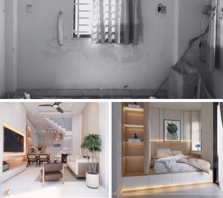 Cải tạo nhà ống 2 tầng cũ: Chi phí & thời gian thực hiện 12 Công trình cải tạo nhà ống 2 tầng Quận 11