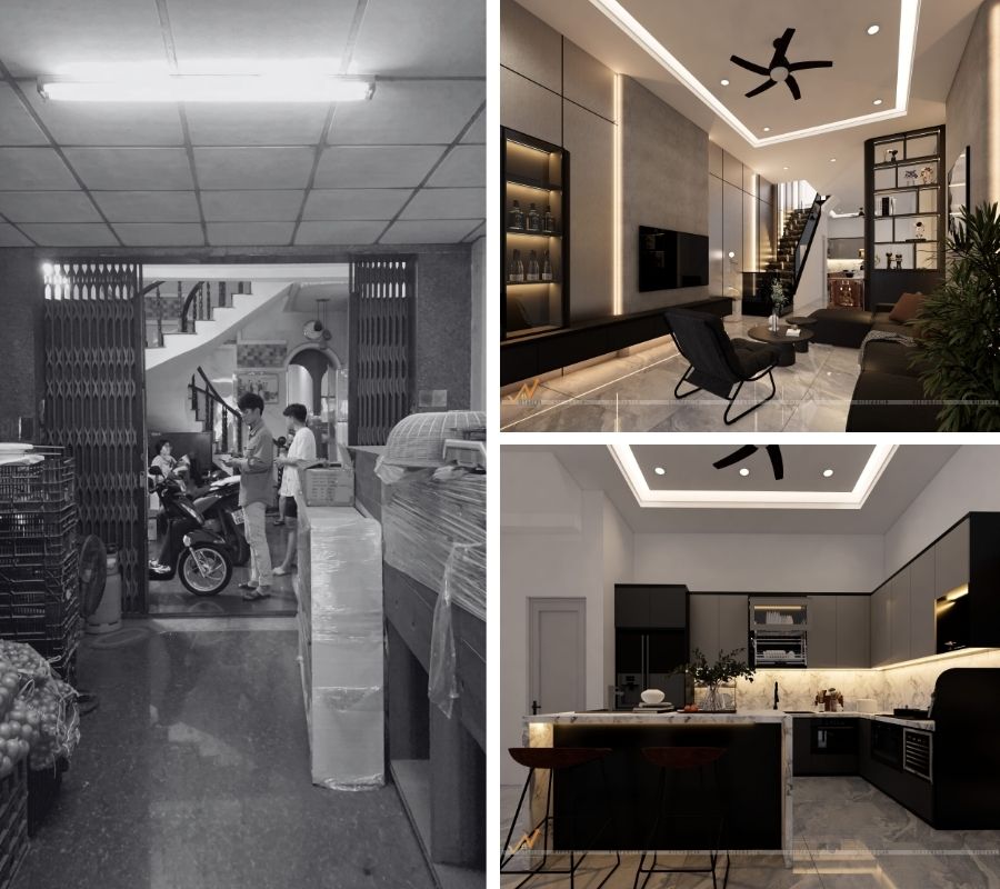 Cải tạo nhà 2 tầng cũ: Phương án cải tạo & dự trù chi phí 23 Dự án cải tạo nhà 2 tầng cũ tại Hóc Môn - anh Chiến