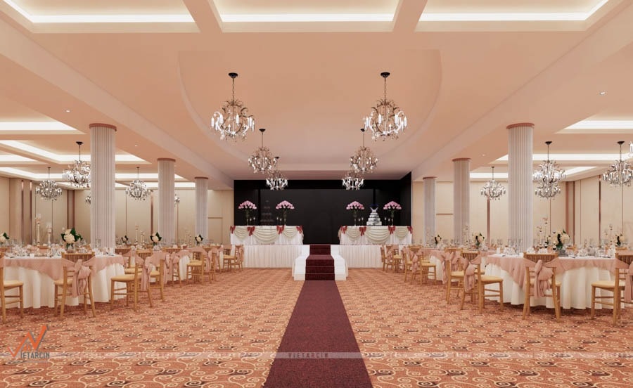 Dịch vụ thi công tấm ốp than tre Long An uy tín nhất 6 Dự án sảnh nhà hàng bằng tấm ốp than tre ở Long An