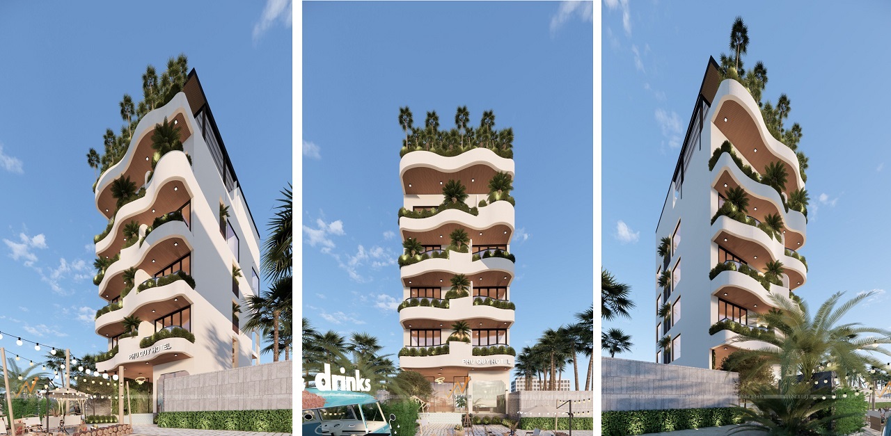 Mẫu thiết kế kiến trúc khách sạn Phú Quý