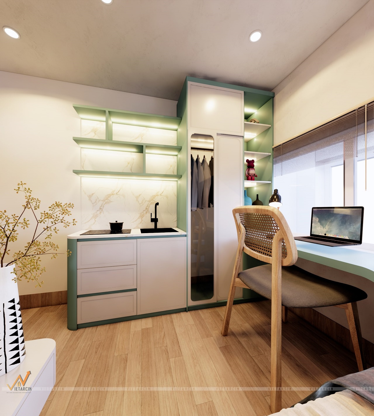 Dự án cải tạo nhà thành căn hộ dịch vụ anh Tín - Phú Nhuận 8 Gợi ý mẫu thiết kế căn hộ cho anh Tín