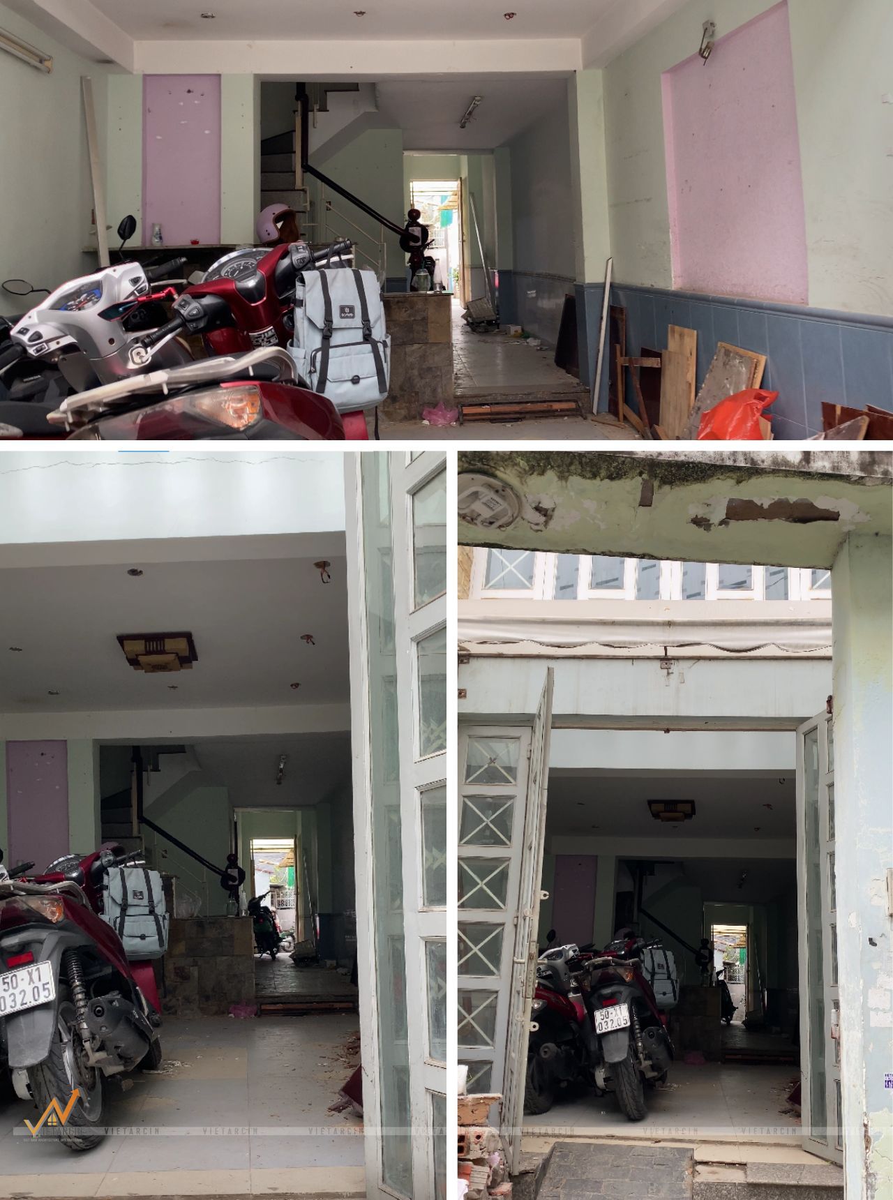 Dự án cải tạo nhà thành căn hộ dịch vụ anh Tín - Phú Nhuận 1 Hiện trạng của khu vực đỗ xe căn hộ dịch vụ anh Tín