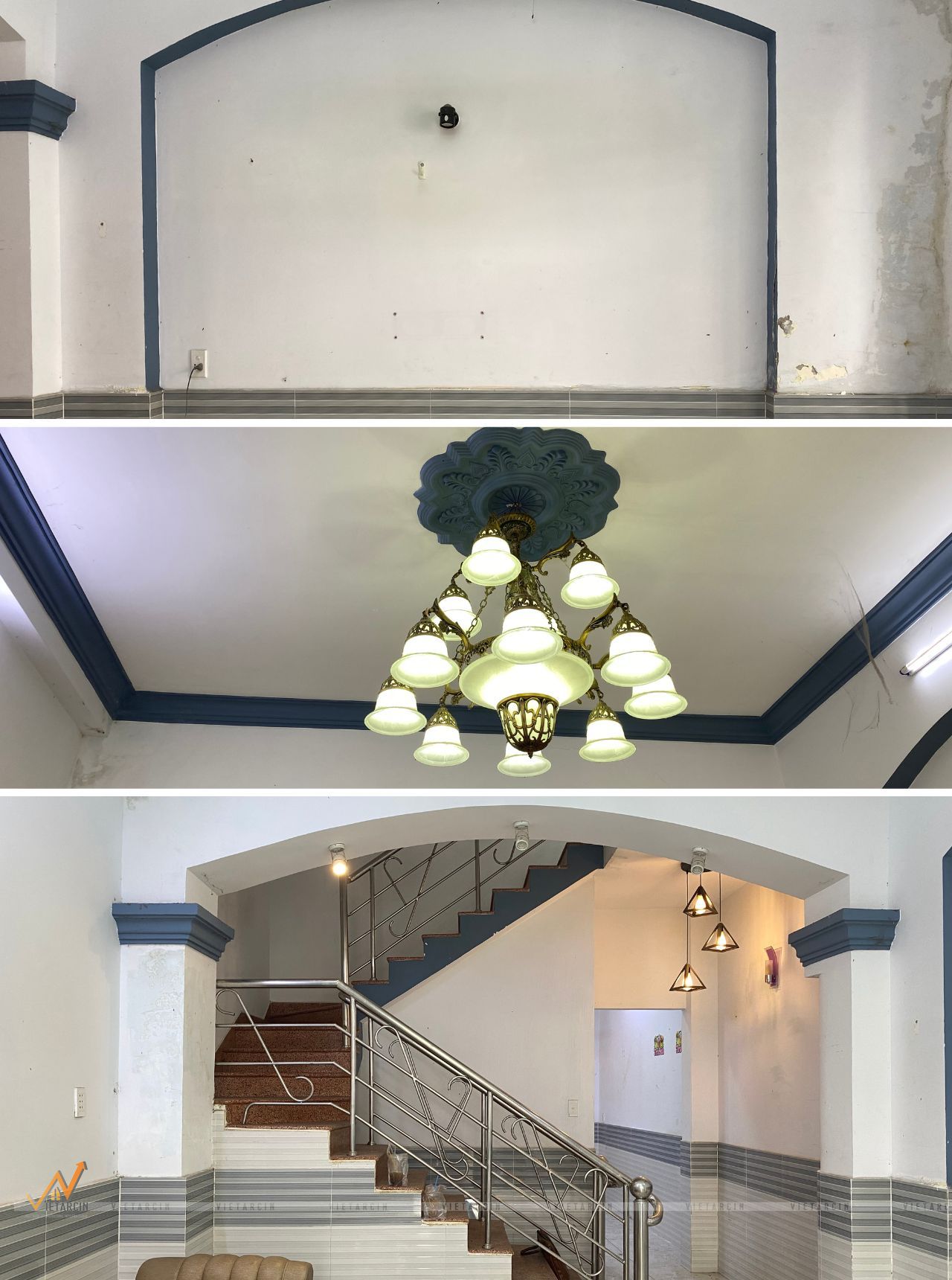 Dự án sửa chữa cải tạo nội thất nhà chị Châu - Quận 8 1 Tình trạng phòng khách nhà chị Châu