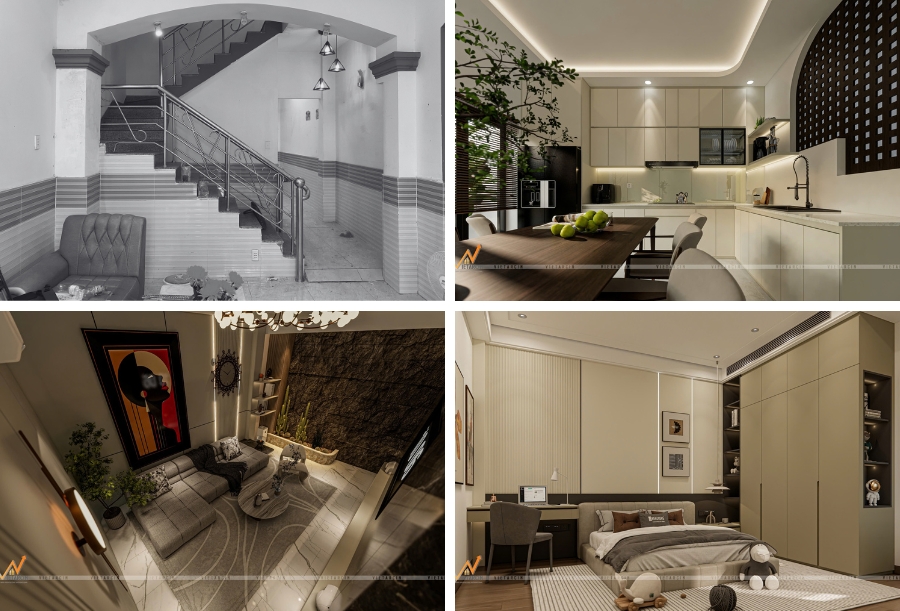 Dịch vụ cải tạo nhà cũ Quận 3 chất lượng 9 Dự án sửa chữa cải tạo nội thất nhà chị Châu