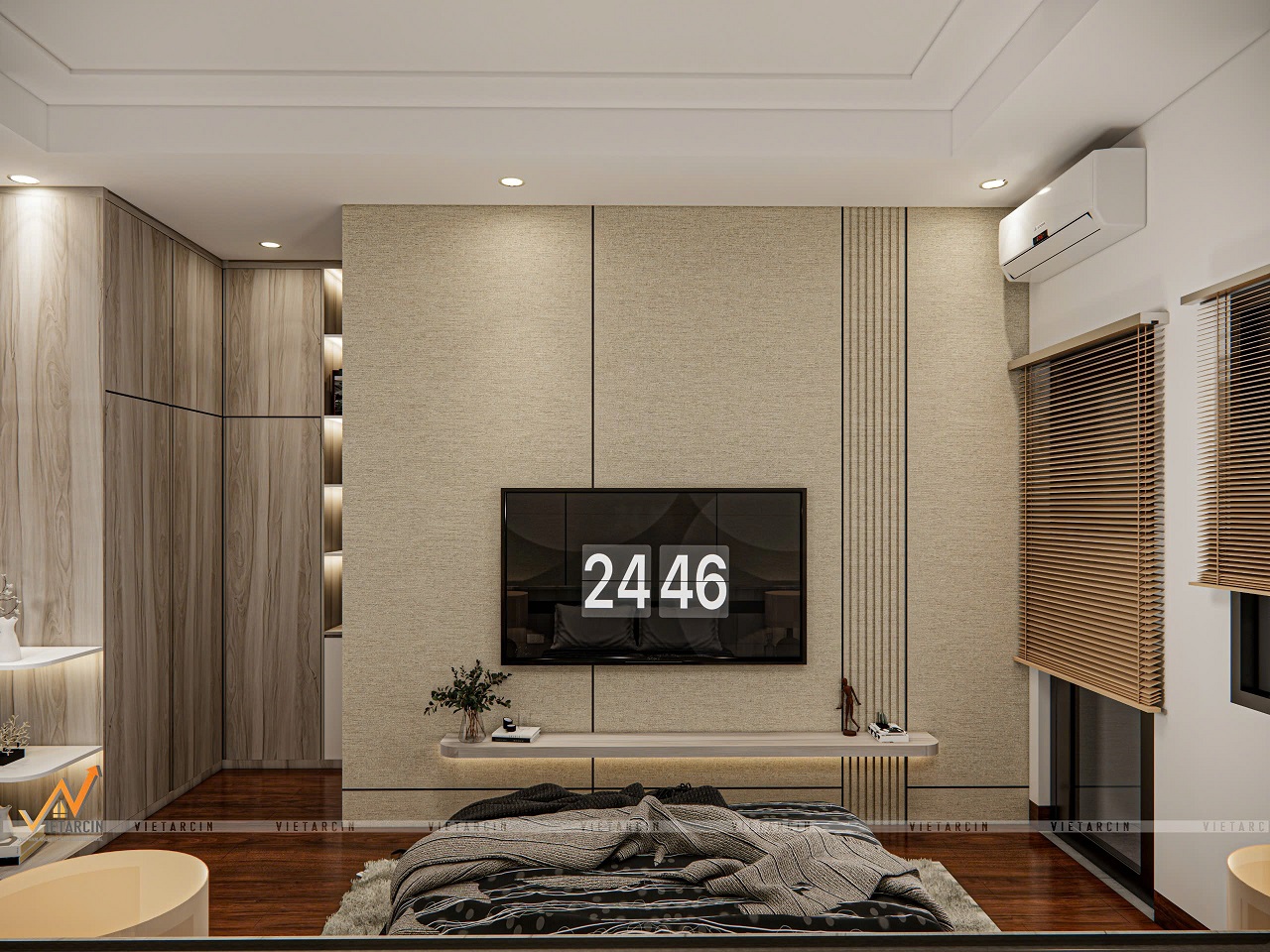 Thiết kế và thi công nội thất nhà phố chị Hỷ - Bình Dương 9 Gợi ý thiết kế phòng ngủ nhà phố chị Hỷ
