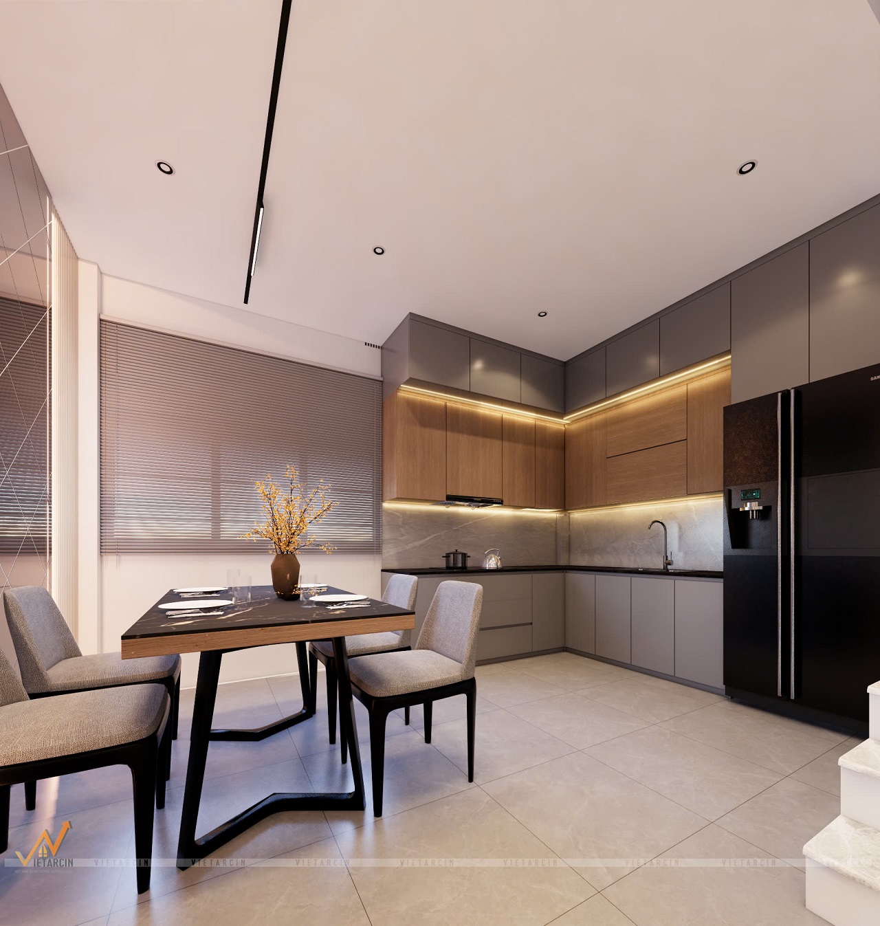 Thiết kế và thi công nội thất nhà phố anh Tâm - Gò Vấp 3 Mẫu thiết kế nội thất phòng bếp nhà phố