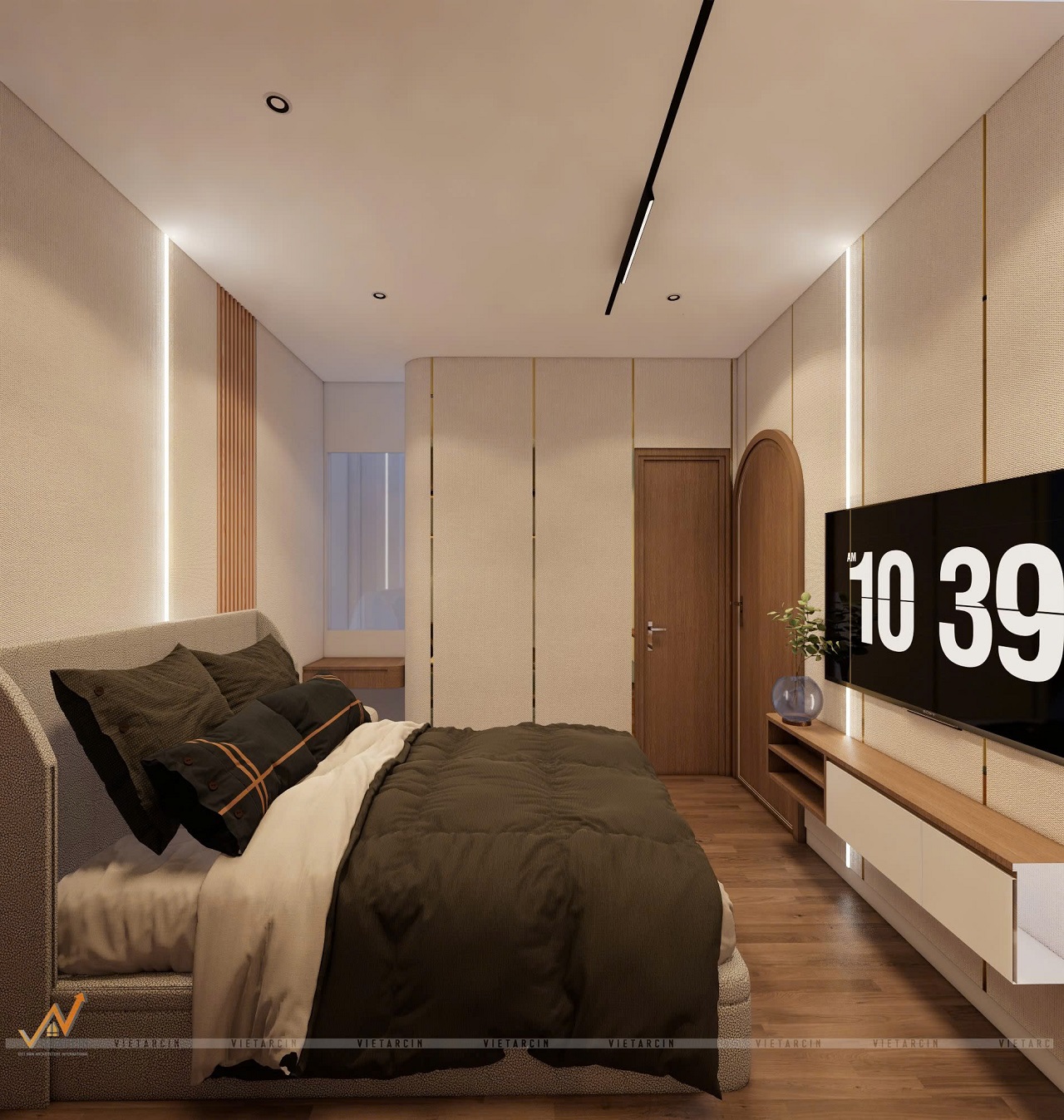 Mẫu thiết kế nội thất phòng ngủ nhà phố