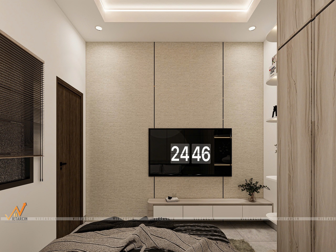 Thiết kế và thi công nội thất nhà phố chị Hỷ - Bình Dương 7 Mẫu thiết kế phòng ngủ nhà phố chị Hỷ