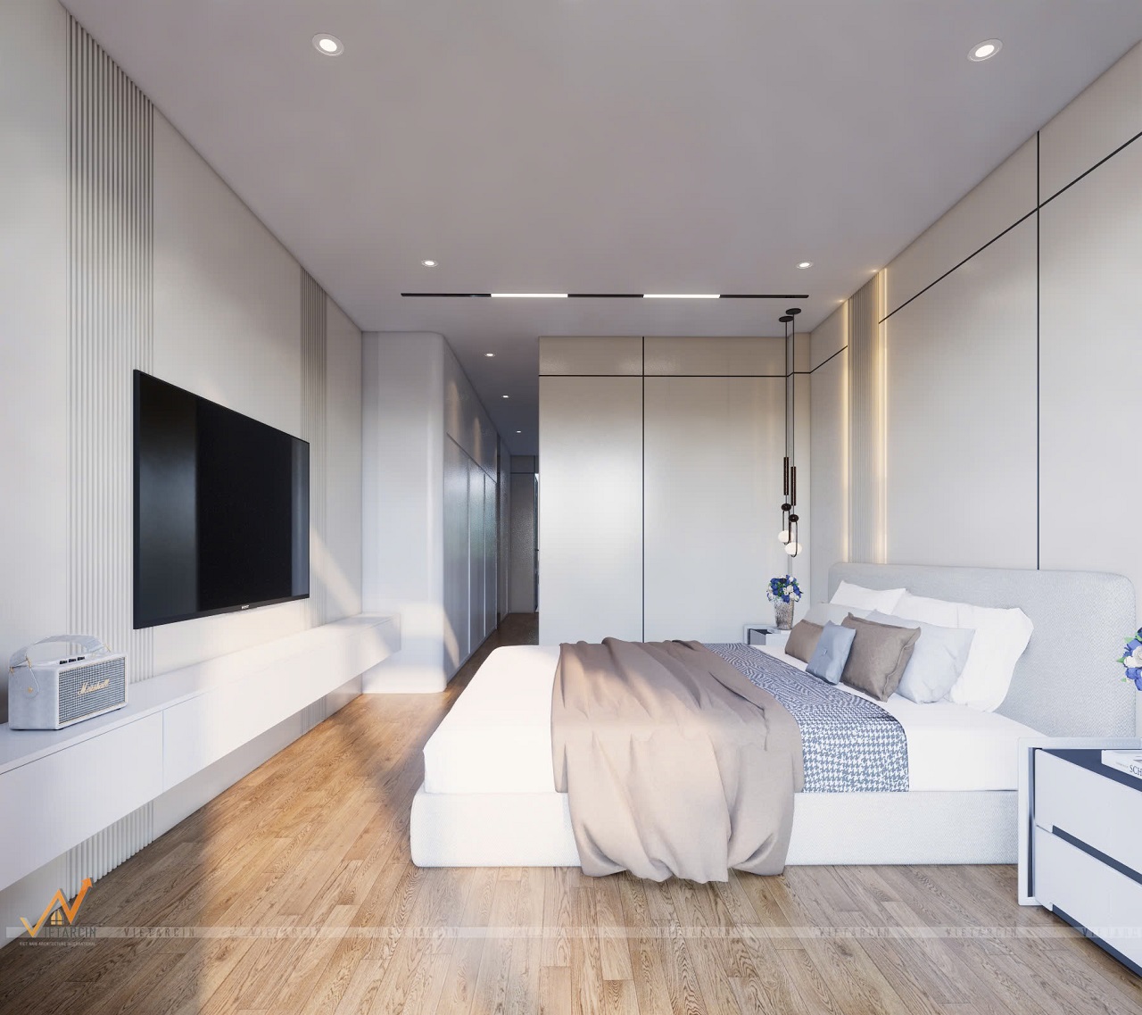 Thiết kế và thi công nội thất nhà phố anh Quang - Gò Vấp 10 Mẫu thiết kế phòng ngủ cho bà nhà anh Quang Gò Vấp