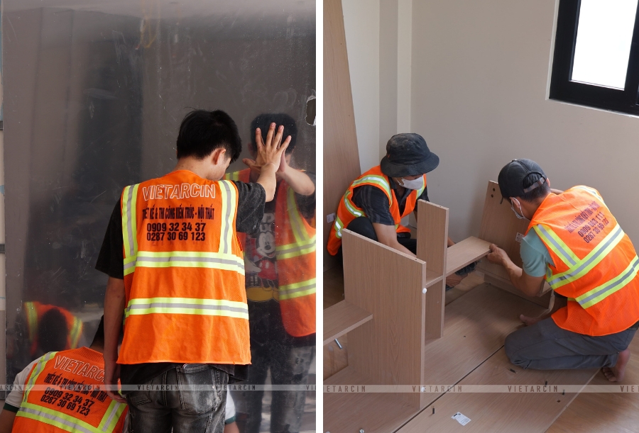 Đội ngũ Vaidecor thực hiện cải tạo, sửa nhà cũ
