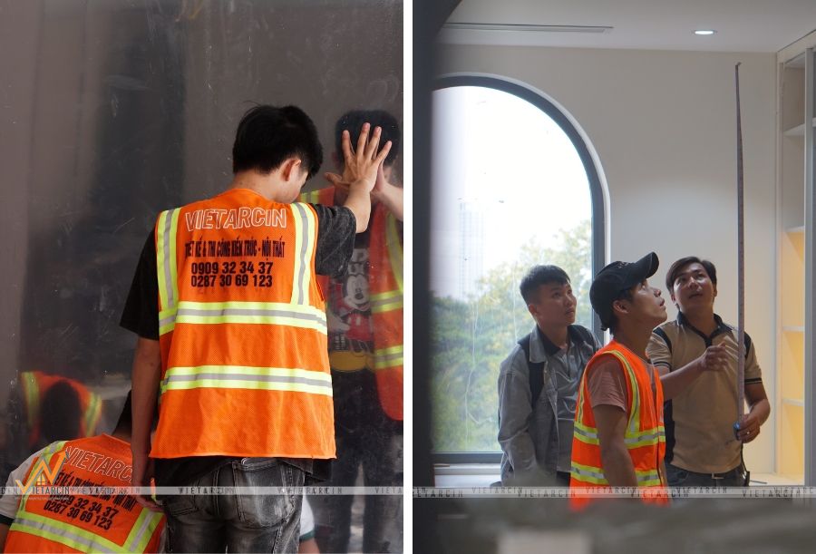 Dịch vụ cải tạo nhà cũ Quận 12 chất lượng 4 Quá trình thi công cải tạo được thực hiện bởi đội ngũ thi công Vaidecor