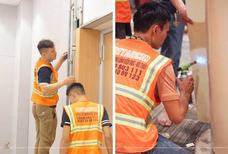Dịch vụ cải tạo nhà cũ Quận 11 chất lượng 4 Quá trình thi công cải tạo được thực hiện bởi đội thi công Vaidecor
