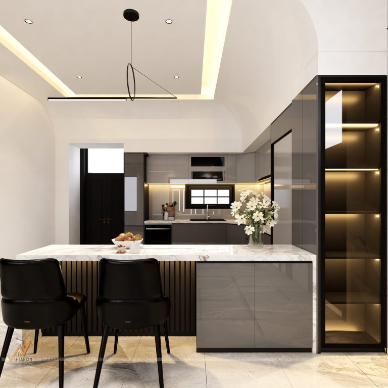 Thi công nội thất nhà phố anh Thành Củ Chi