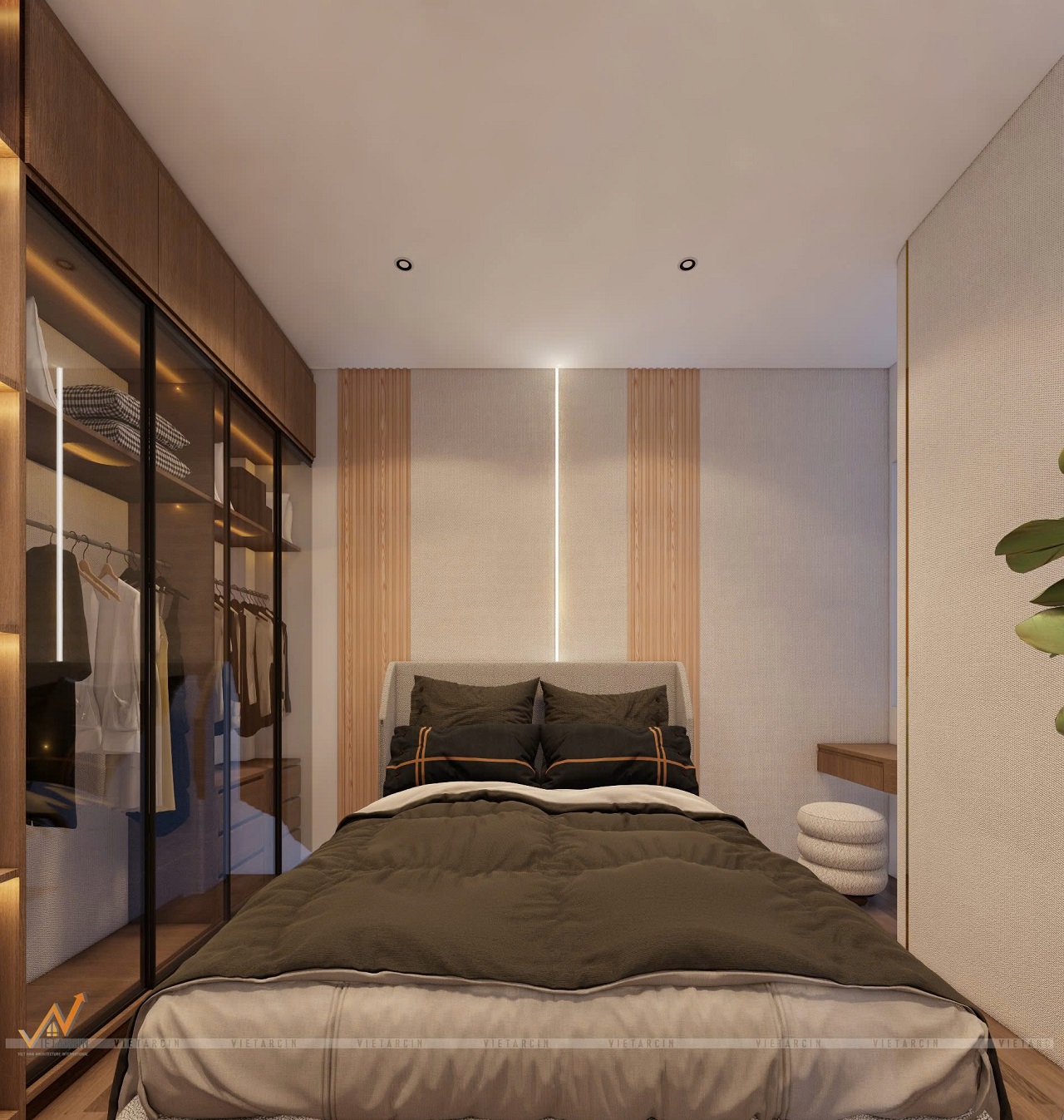 Thiết kế nội thất phòng ngủ nhà phố