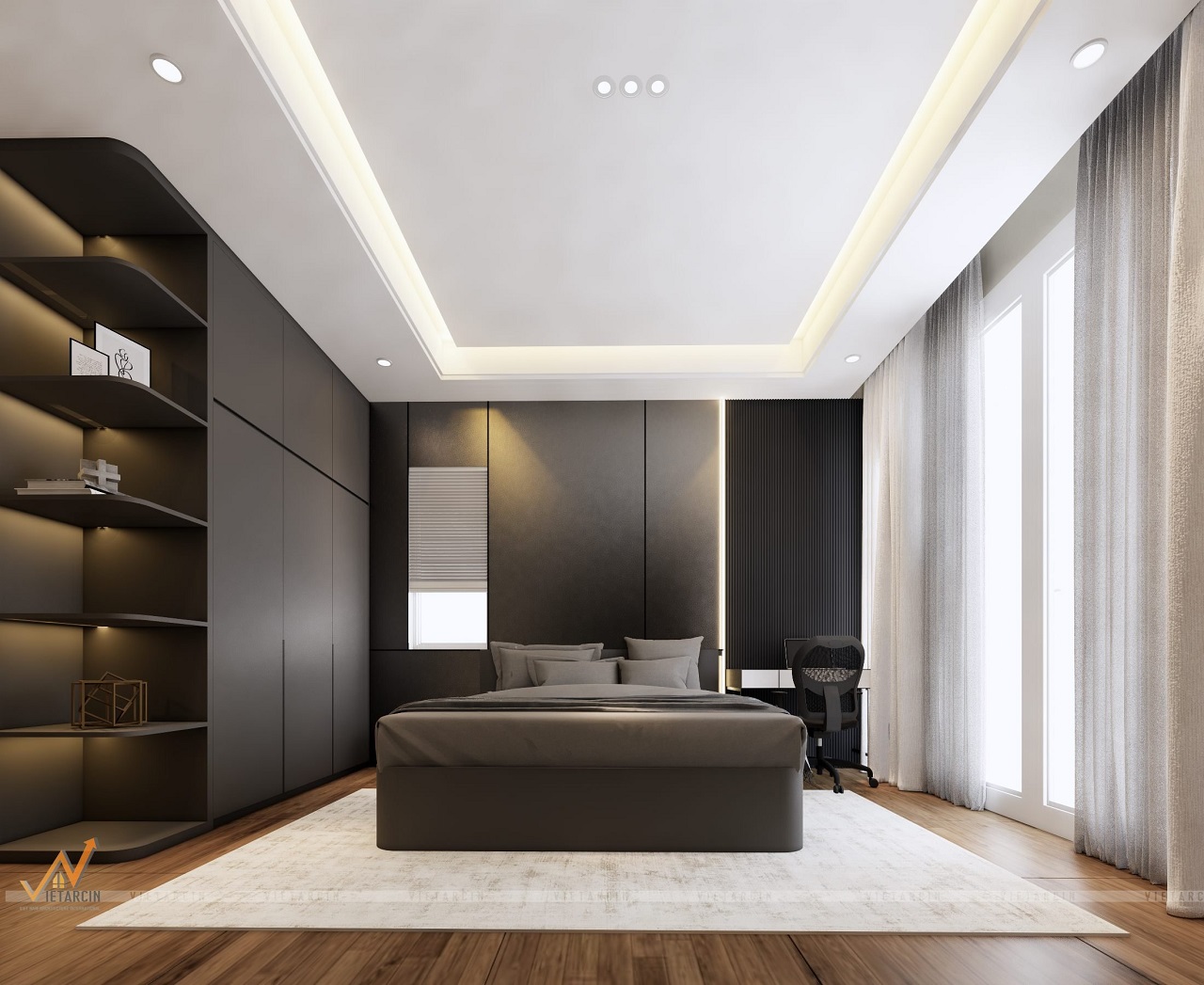 Thiết kế và thi công nội thất nhà phố anh Thành - Củ Chi 10 Mẫu thiết kế phòng ngủ nhà anh Thành Củ Chi