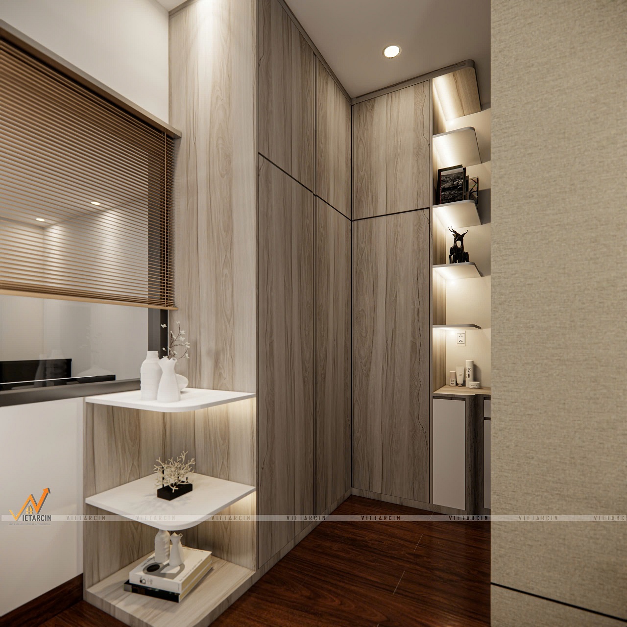 Thiết kế và thi công nội thất nhà phố chị Hỷ - Bình Dương 10 Thiết kế phòng ngủ nhà phố chị Hỷ