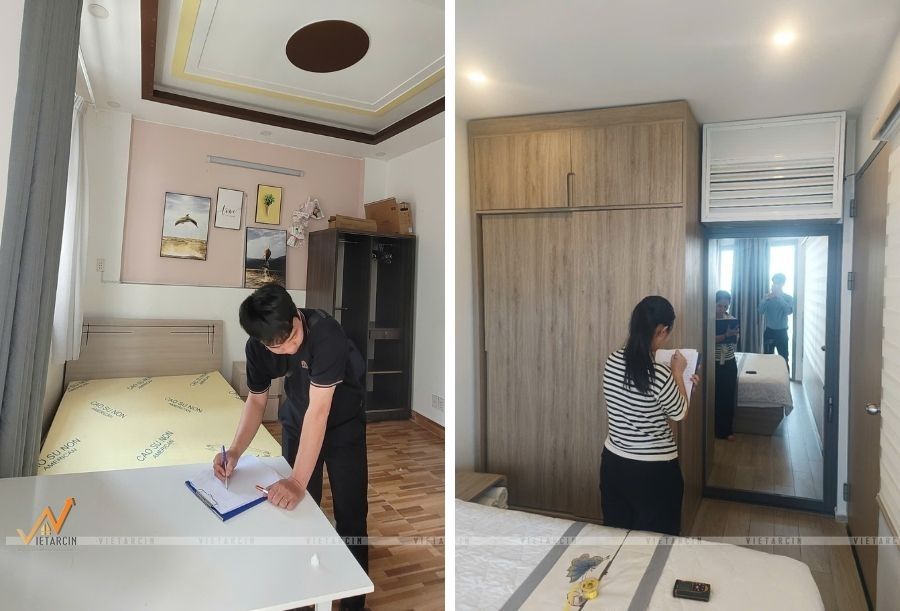 Dịch vụ cải tạo nhà cũ huyện Cần Giờ uy tín 3 Vaidecor khảo sát sơ bộ nhà cần cải tạo huyện Cần Giờ.