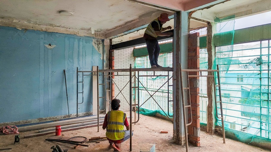 Cải tạo nâng tầng nhà phố cần gia cố cột
