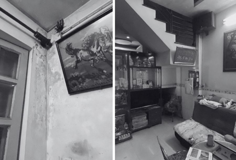 Tường nhà xuống cấp
