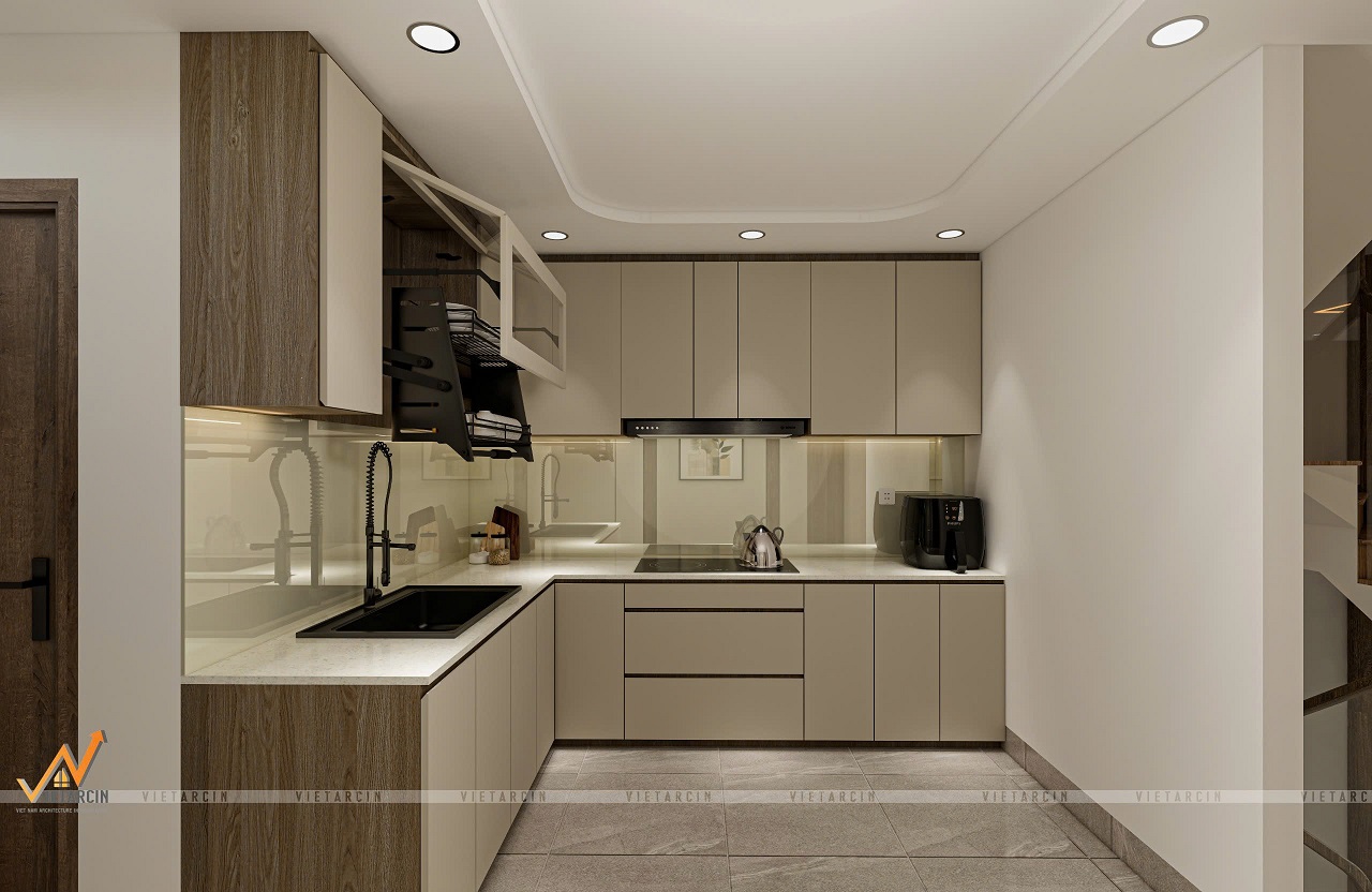 Ảnh thiết kế nội thất nhà phố anh Thảo - Tủ bếp
