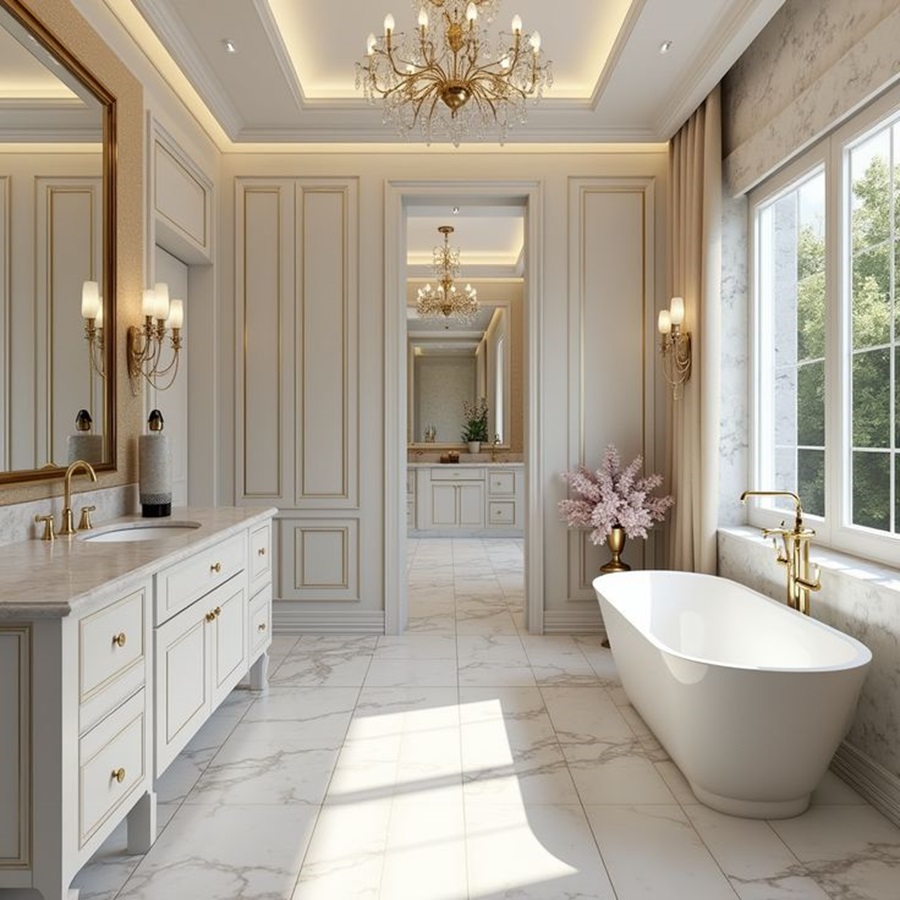Khám phá 70 mẫu cải tạo nội thất nhà phố tân cổ điển mới nhất 11 cải tạo nội thất phòng tắm nhà phố tân cổ điển.