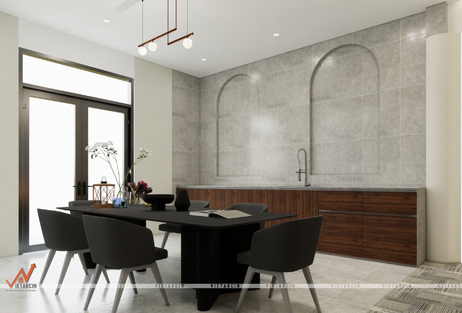 Giải pháp cải tạo sảnh tầng 2 nhà phố anh An - An Giang