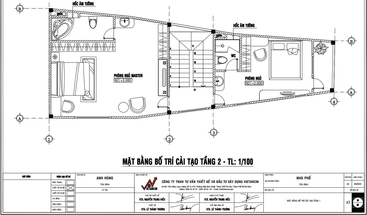 Giải pháp cho dự án cải tạo nhà phố anh Hùng - Tân Bình