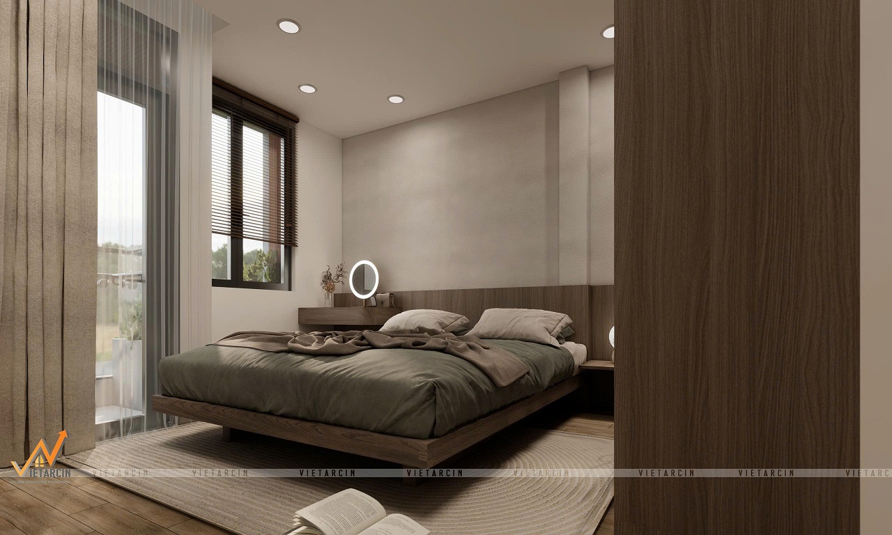 Phong ngủ tầng 1 - thiết kế nội thất nhà phố chú Tùng cô Lệ - 3