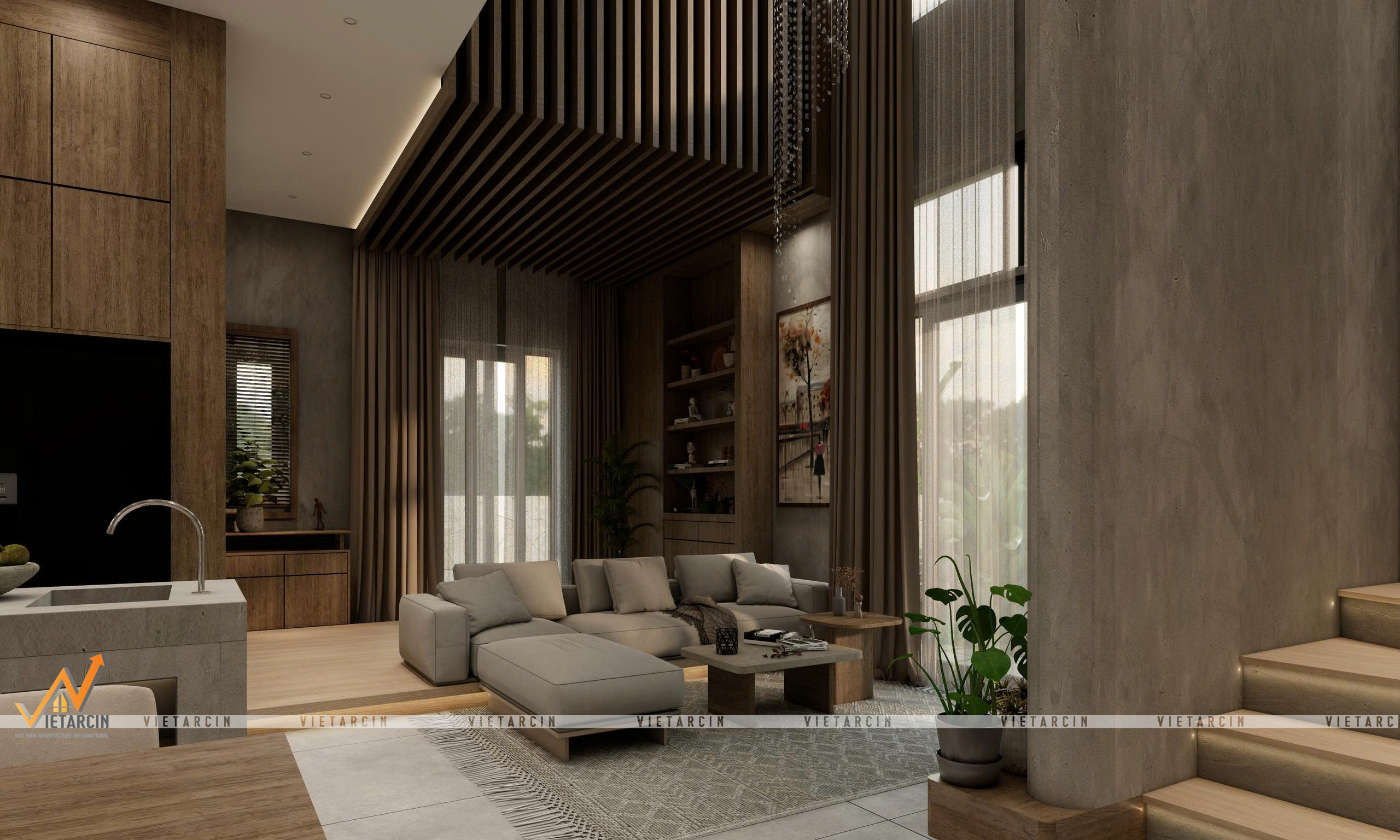 Dự án thiết kế nội thất Villa anh Khang - Bình Dương - 6