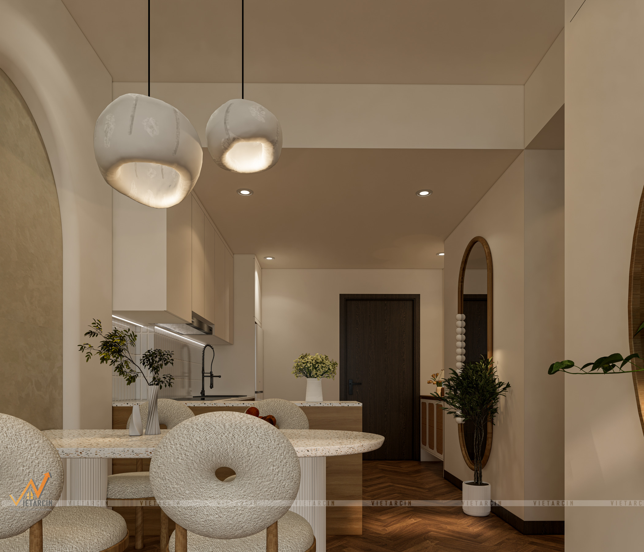 Cải tạo căn hộ 1 PN phong cách Wabi Sabi - Chị Thoa - Quận 12 - 10