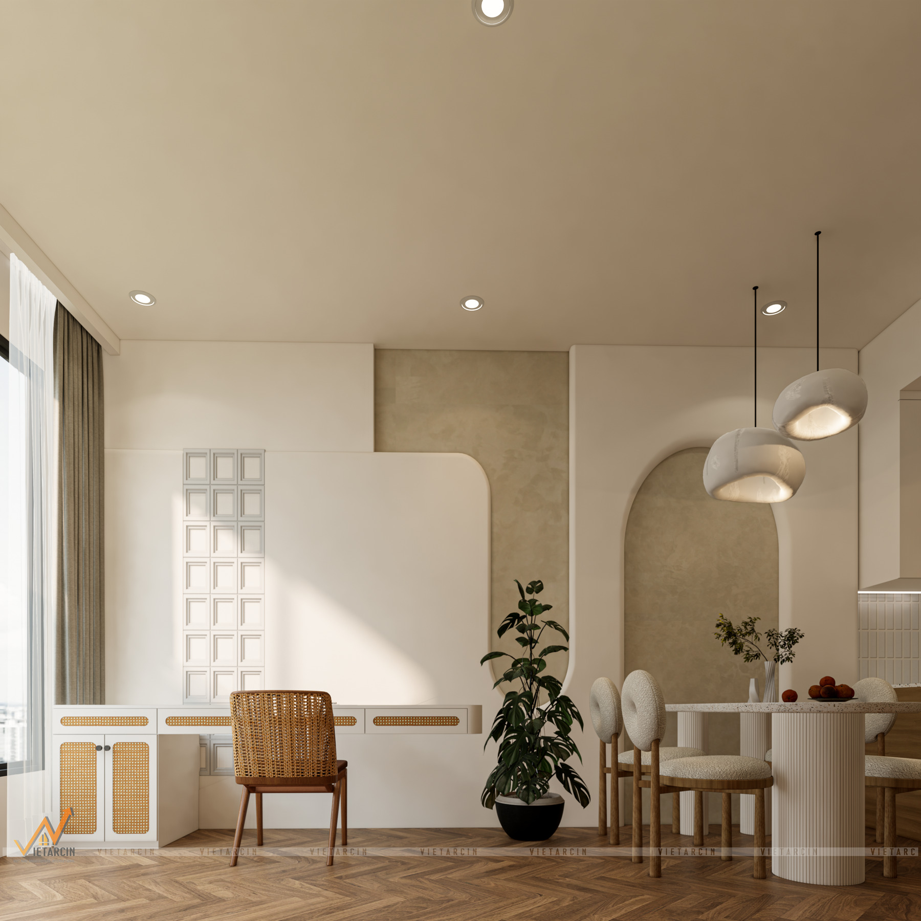 Cải tạo căn hộ 1 PN phong cách Wabi Sabi - Chị Thoa - Quận 12 - 16