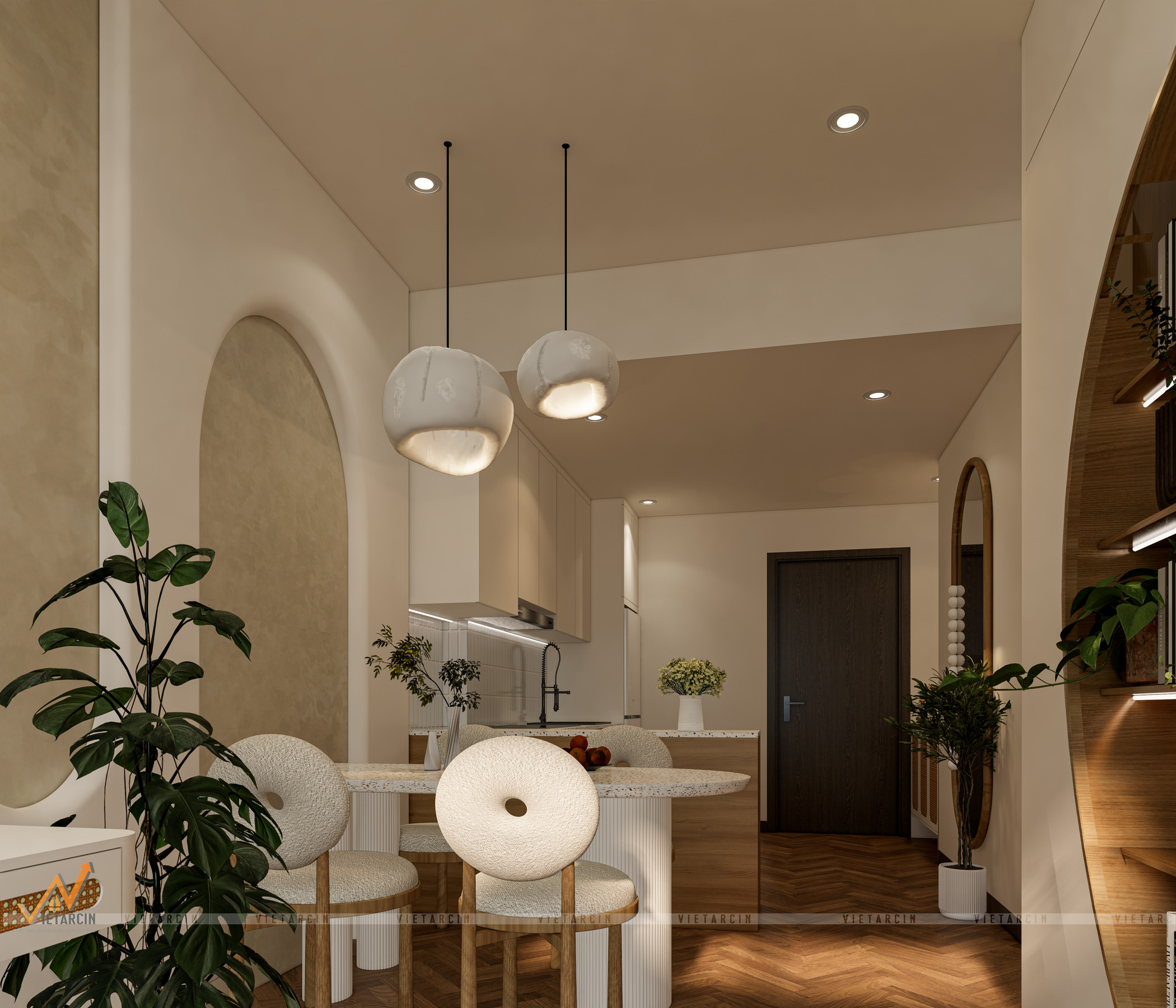 Cải tạo căn hộ 1 PN phong cách Wabi Sabi - Chị Thoa - Quận 12 - 9