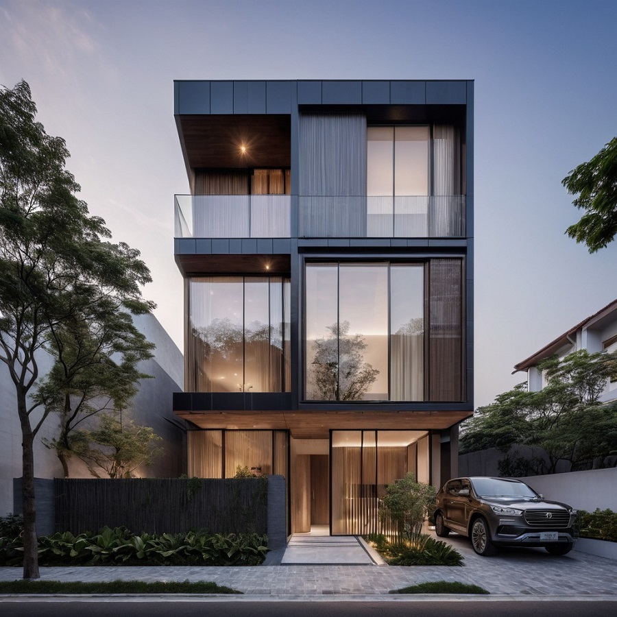 Nhà Phố Hiện Đại 6m, 7m - Không Gian Rộng Rãi, Dễ Thiết Kế