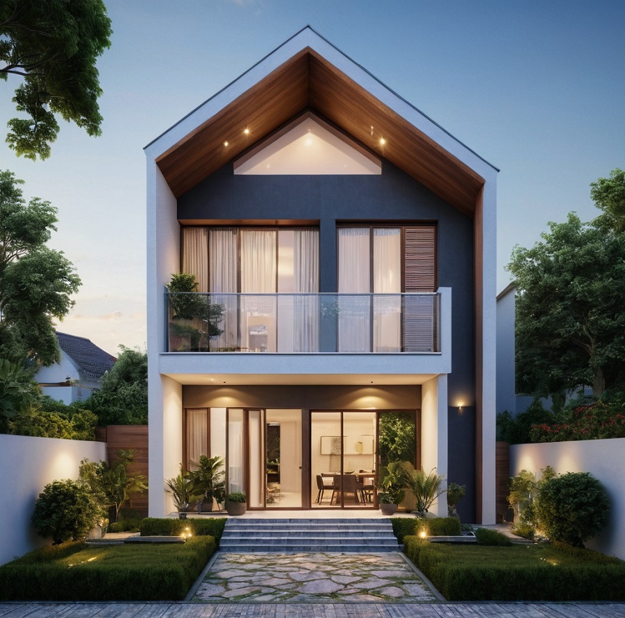 Nhà Phố Mái Thái Hiện Đại - Sang Trọng, Thông Thoáng