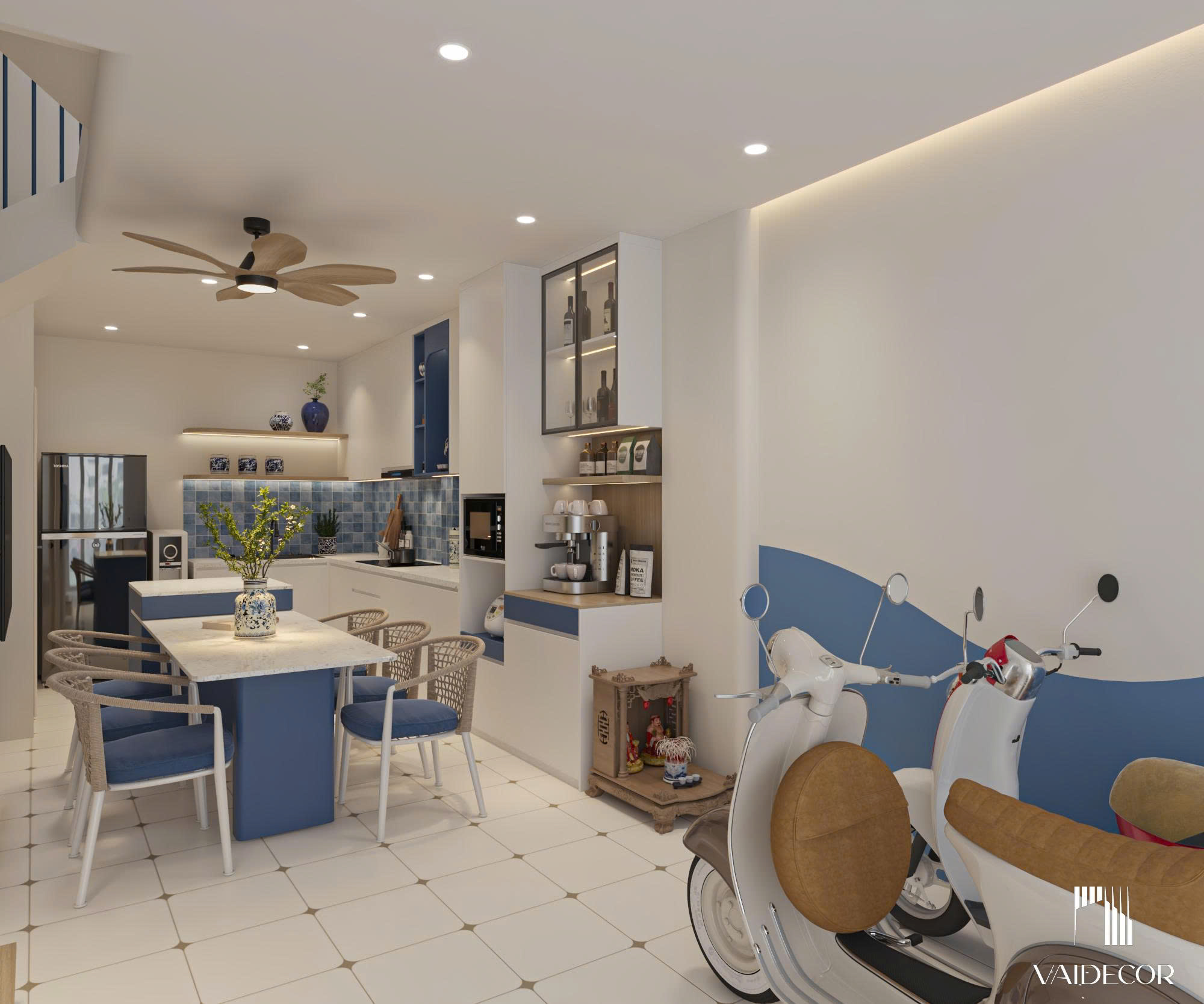Cải tạo trọn gói nhà phố phong cách Địa Trung Hải - anh Để - Quận 11 3 Cải tạo trọn gói nhà phố phong cách Địa Trung Hải - anh Để - Quận 11-4