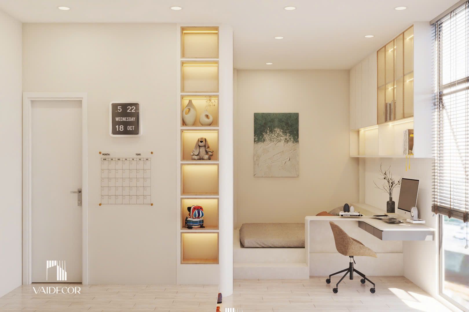Thi công nội thất 2 phòng ngủ 60m2 - anh minh - Quận 1 13 Thi công nội thất 2 phòng ngủ 60m2 - anh minh - Quận 1-12