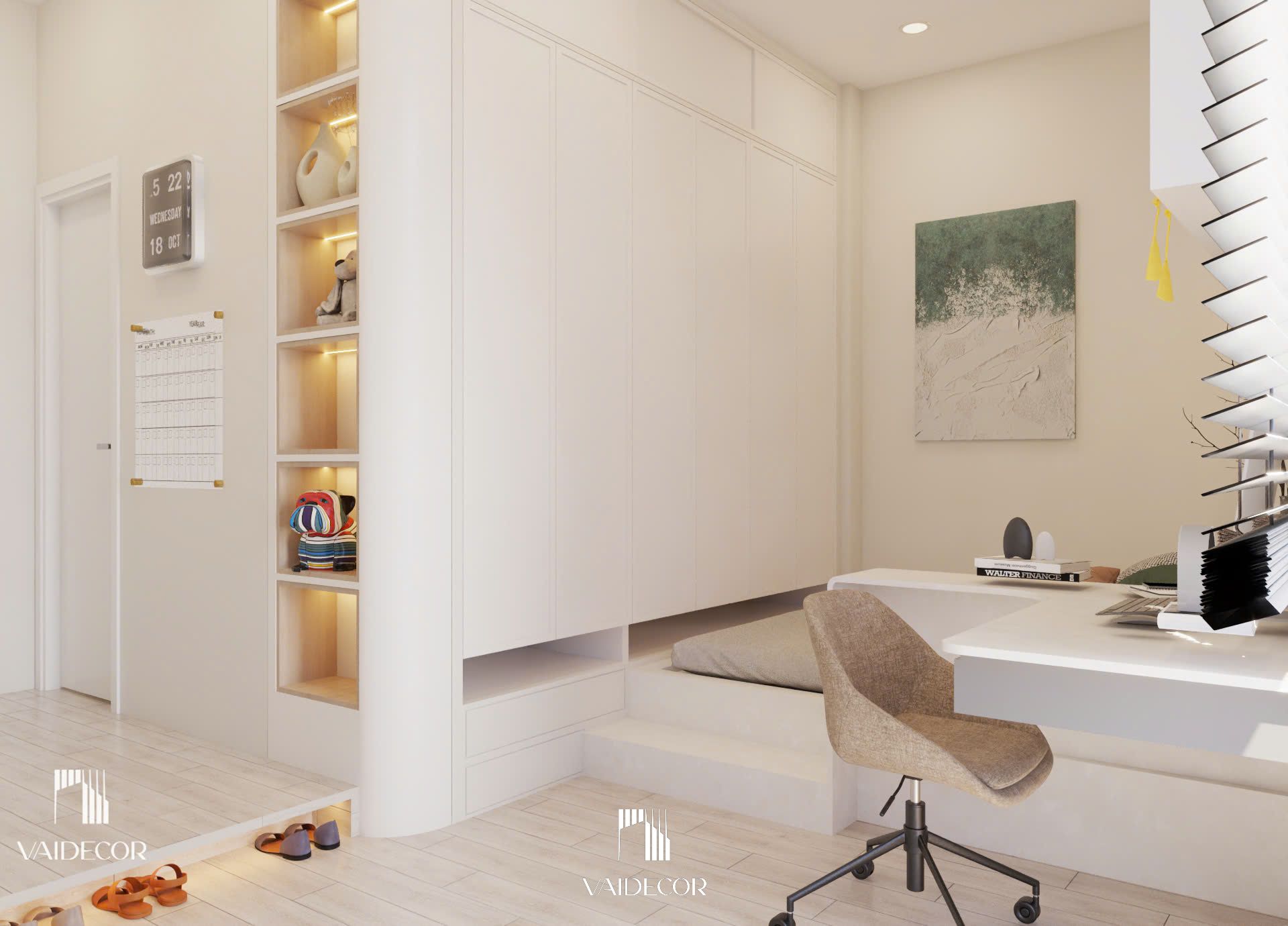 Thi công nội thất 2 phòng ngủ 60m2 - anh minh - Quận 1 16 Thi công nội thất 2 phòng ngủ 60m2 - anh minh - Quận 1-15