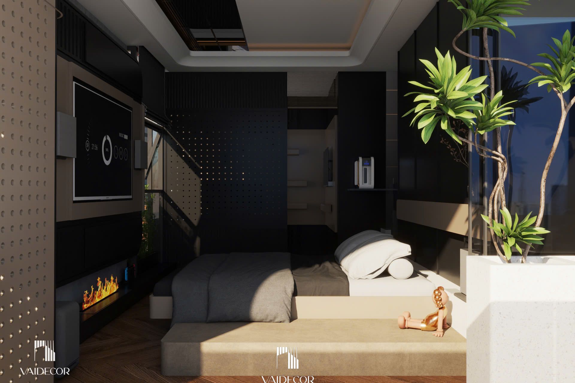 Thi công nội thất 2 phòng ngủ 60m2 - anh minh - Quận 1 4 Thi công nội thất 2 phòng ngủ 60m2 - anh minh - Quận 1-2